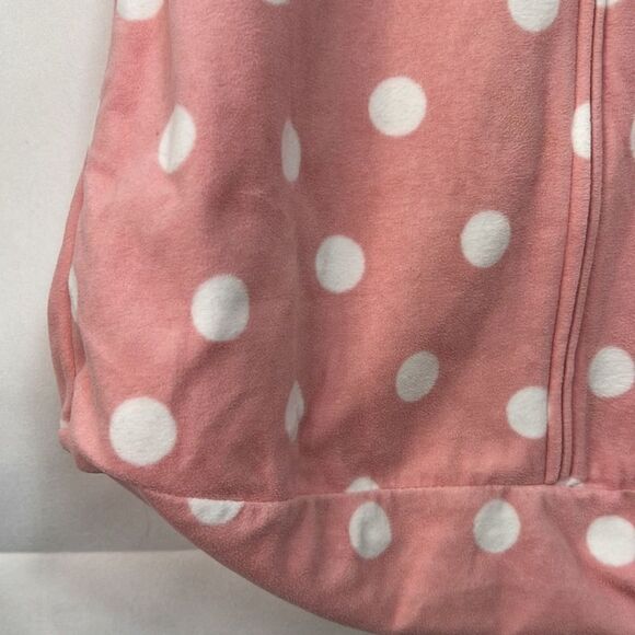 Carter’s Pink and White Fleece Sleep Sack 3-6 months EUC Bunny - Picture 4 of 12